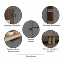 Ver imagem 3 de Paneleiro 70cm 2 Portas e Porta Condimentos Aspen Luciane Móveis