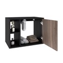 Ver imagem 3 de Conjunto Balcão C-cuba R30 e Espelheira Soft 600 Preto Ônix C-carvalho Dark Preto Ônix C-nogal