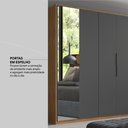 Ver mais imagens de Guarda Roupa Casal 6 Portas com Espelho e 6 Gavetas Atrice - Amêndola/grafito