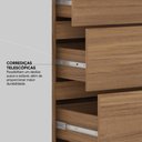 Ver imagem 6 de Guarda Roupa Casal 6 Portas com Espelho e 6 Gavetas Atrice - Amêndola/grafito
