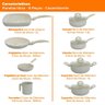 Conjunto de Panelas Antiaderente Revestimento Cerâmica Vanilla Ibiza 8 Peças - Casambiente - 7