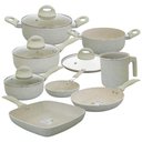 Ver imagem 1 de Conjunto de Panelas Antiaderente Revestimento Cerâmica Vanilla Ibiza 8 Peças - Casambiente