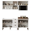 Ver imagem 6 de Cozinha Completa Modulada 5 Peças Frente em MDF Modelo Americano Frisado Branca