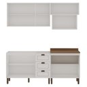 Ver imagem 5 de Cozinha Completa Modulada 5 Peças Frente em MDF Modelo Americano Frisado Branca