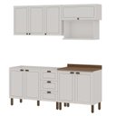 Ver imagem 2 de Cozinha Completa Modulada 5 Peças Frente em MDF Modelo Americano Frisado Branca
