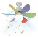 Ver imagem 1 de Super Ventilador de Teto Lâmpada Led Controle Bocal E27 Potente Pás- Arco Iris