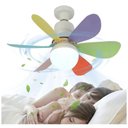 Ver imagem 4 de Super Ventilador de Teto Lâmpada Led Controle Bocal E27 Potente Pás- Arco Iris
