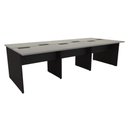 Ver imagem 4 de Plataforma de Trabalho 6 Lugares 360cm X 120cm Pé Painel F5 Cor:cinza Sagrado com Preto