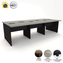 Ver imagem 3 de Plataforma de Trabalho 6 Lugares 360cm X 120cm Pé Painel F5 Cor:cinza Sagrado com Preto