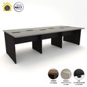 Ver imagem 3 de Plataforma de Trabalho 6 Lugares 360cm X 120cm Pé Painel F5 Cor:cinza Sagrado com Preto