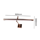 Ver imagem 2 de Arandela Mirror Rose Gold 50cm Led 12w 3 em 1 Bivolt