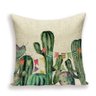 Cactus Capa de Almofada Carta Decoração Fronhas Sala de Estar Capas de Almofada Tropical Planta Dese - 1