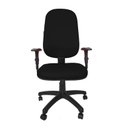 Ver imagem 2 de Poltrona Presidente Atom Braço Regulável - Tecido J.Serrano - Verde/Preto