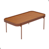 Mesa de Centro Retangular para Sala Aguai Nature Cobre - 3