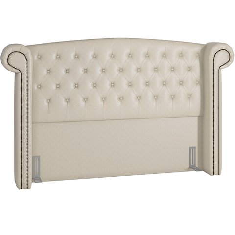 Cabeceira Cama Box Queen 160 Cm P05 Sofia Corino Branco - Lyam Decor