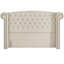 Ver imagem 5 de Cabeceira Cama Box Queen 160 Cm P05 Sofia Corino Branco - Lyam Decor