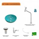 Ver imagem 3 de Kit Cuba R35 com Torneira Link 1062 Metal e Válvula 1 Polegada e Sifão Pvc e Flexível Compace