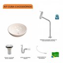 Ver imagem 3 de Kit Cuba R35 com Torneira Link 1062 Metal e Válvula 1 Polegada e Sifão Pvc e Flexível Compace