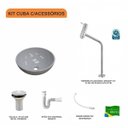 Ver imagem 3 de Kit Cuba R35 com Torneira Link 1062 Metal e Válvula 1 Polegada e Sifão Pvc e Flexível Compace