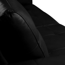 Sofá Decorativo 2 Lugares Turim 200cm Couro Preto G58 - Gran Belo - 8