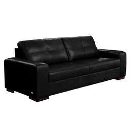 Sofá Decorativo 2 Lugares Turim 200cm Couro Preto G58 - Gran Belo - 6
