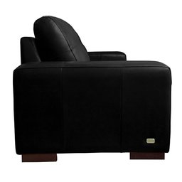 Sofá Decorativo 2 Lugares Turim 200cm Couro Preto G58 - Gran Belo - 7