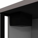 Ver mais imagens de Mesa Executiva para Escritório Diretor com Caixa de Tomadas Porta Objetos 200cm Corporate Cinza Sagrado E Preto