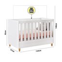Ver imagem 5 de Berço Mini Cama Retrô Milka 70 Branco Atóxico Móveis Estrela
