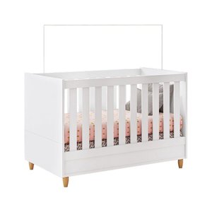 Berço Mini Cama Retrô Milka 70 Branco Atóxico Móveis Estrela