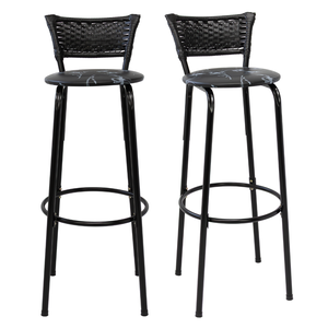 Kit 2 Cadeiras Alta 80cm para Balcão Ilha Bancada Área Gourmet Bar Piscina Banqueta Itagold