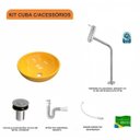 Ver imagem 3 de Kit Cuba R35 com Torneira Link 1062 Metal e Válvula Click 1 Polegada B e Sifão Pvc e Flexível Compac