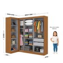 Ver imagem 3 de Guarda-Roupa Modulado Infantil 7 Portas Jasmim Bege/Cinamomo/Off White