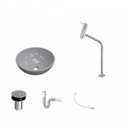 Ver imagem 2 de Kit Cuba R35 com Torneira Link 1062 Metal e Válvula Click 1 Polegada B e Sifão Pvc e Flexível Compac