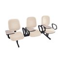 Ver imagem 1 de Cadeira em Longarina com Prancheta Linha Blenda Bege