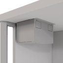 Ver mais imagens de Mesa Executiva para Escritório Diretor com Caixa de Tomadas Porta Objetos Coleção 200cm Corporate Cinza