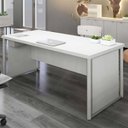 Ver imagem 1 de Mesa Executiva para Escritório Diretor com Caixa de Tomadas Porta Objetos Coleção 200cm Corporate Cinza