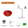 Kit Cuba R35 com Torneira Link 1062 Metal e Válvula Click 1 Polegada B e Sifão Pvc e Flexível Compac - 3