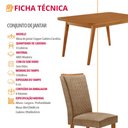Ver imagem 7 de Mesa de Jantar Copper 120cm Tampo MDF Laminado Canto Copo com 4 Cadeiras Lisa
