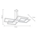 Ver imagem 3 de Lustre Pendente Perfil Led 96w Design Moderno Quarto Sala Escritório Bivolt Preto Luz Neutra 4000k