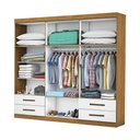 Ver imagem 3 de Guarda Roupa Casal Lu 6 Portas 4 Gavetas Carioca Móveis Cinamomo Branco
