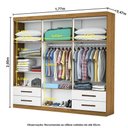 Ver imagem 4 de Guarda Roupa Casal Lu 6 Portas 4 Gavetas Carioca Móveis Cinamomo Branco