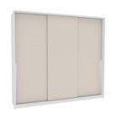 Ver imagem 2 de Guarda-roupa Casal Porto 3 Portas 4 Gavetas Branco/creme - Politorno