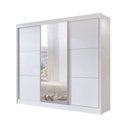 Ver imagem 2 de Guarda-roupa Casal 3 Portas de Correr com Espelho 100 % Mdf Cristal