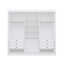 Ver imagem 4 de Guarda-roupa Casal 3 Portas de Correr com Espelho 100 % Mdf Cristal