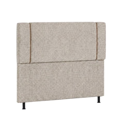 Cabeceira para Box King Paris Bouclé Bege 195cm