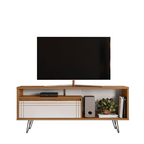 Rack Bancada NT 1285 Freijó com Off White - Notável