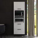 Ver imagem 7 de Torre Quente 1 Porta 2 Gavetas 222x70 Cm Mdf Cz3306 Branco Tecno Mobili