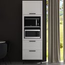 Ver imagem 2 de Torre Quente 1 Porta 2 Gavetas 222x70 Cm Mdf Cz3306 Branco Tecno Mobili