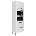 Ver imagem 1 de Torre Quente 1 Porta 2 Gavetas 222x70 Cm Mdf Cz3306 Branco Tecno Mobili