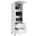 Ver imagem 4 de Torre Quente 1 Porta 2 Gavetas 222x70 Cm Mdf Cz3306 Branco Tecno Mobili